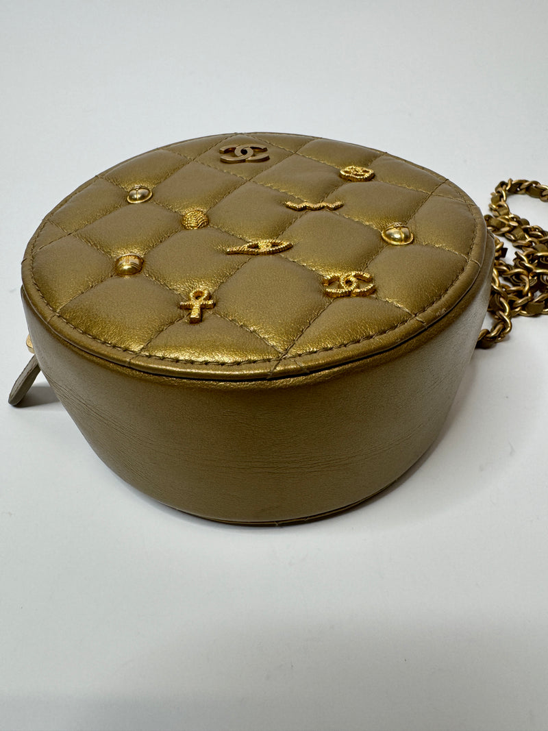 Chanel Gold Charm Vanity Bag