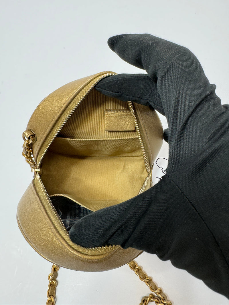 Chanel Gold Charm Vanity Bag