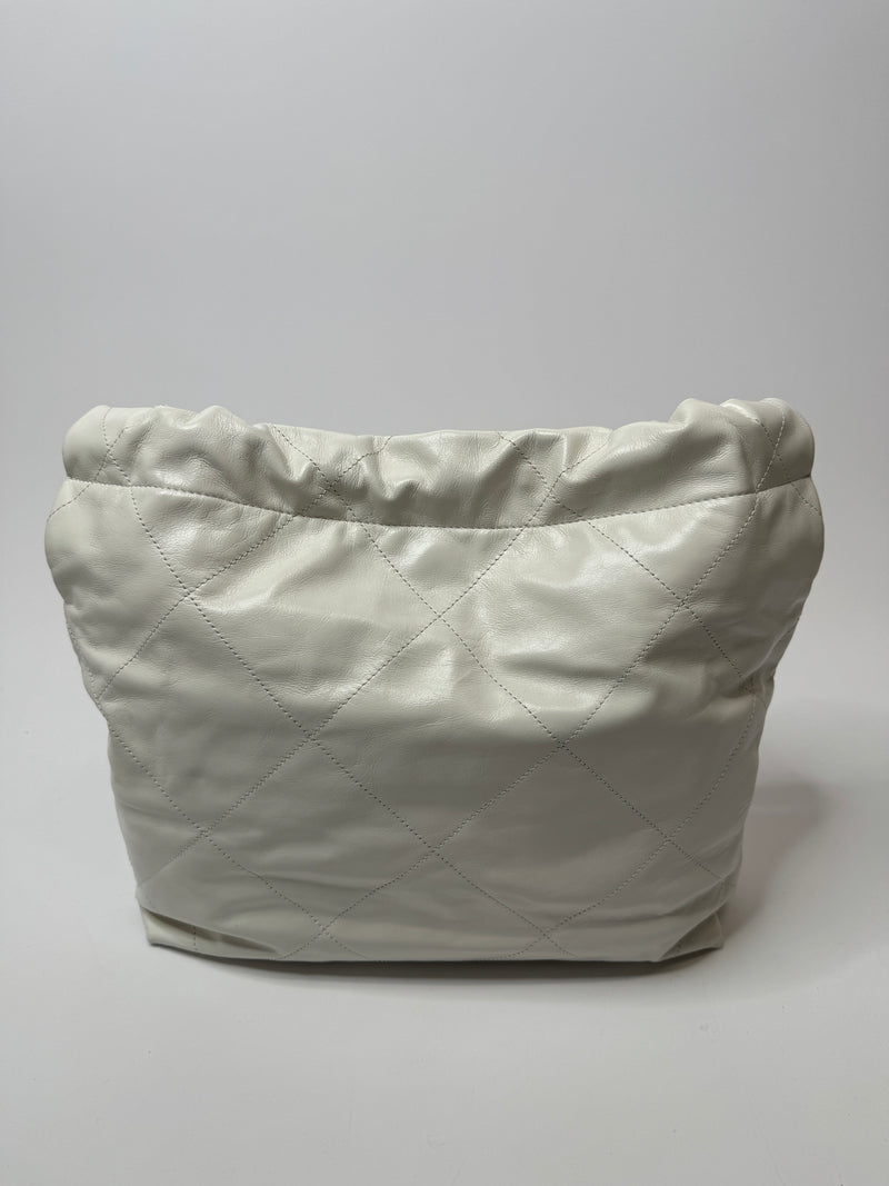 Chanel Small 22 Shoulder Bag In White