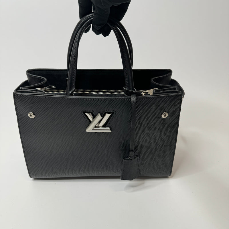 Louis Vuitton Black Epi Leather Twist Tote Bag