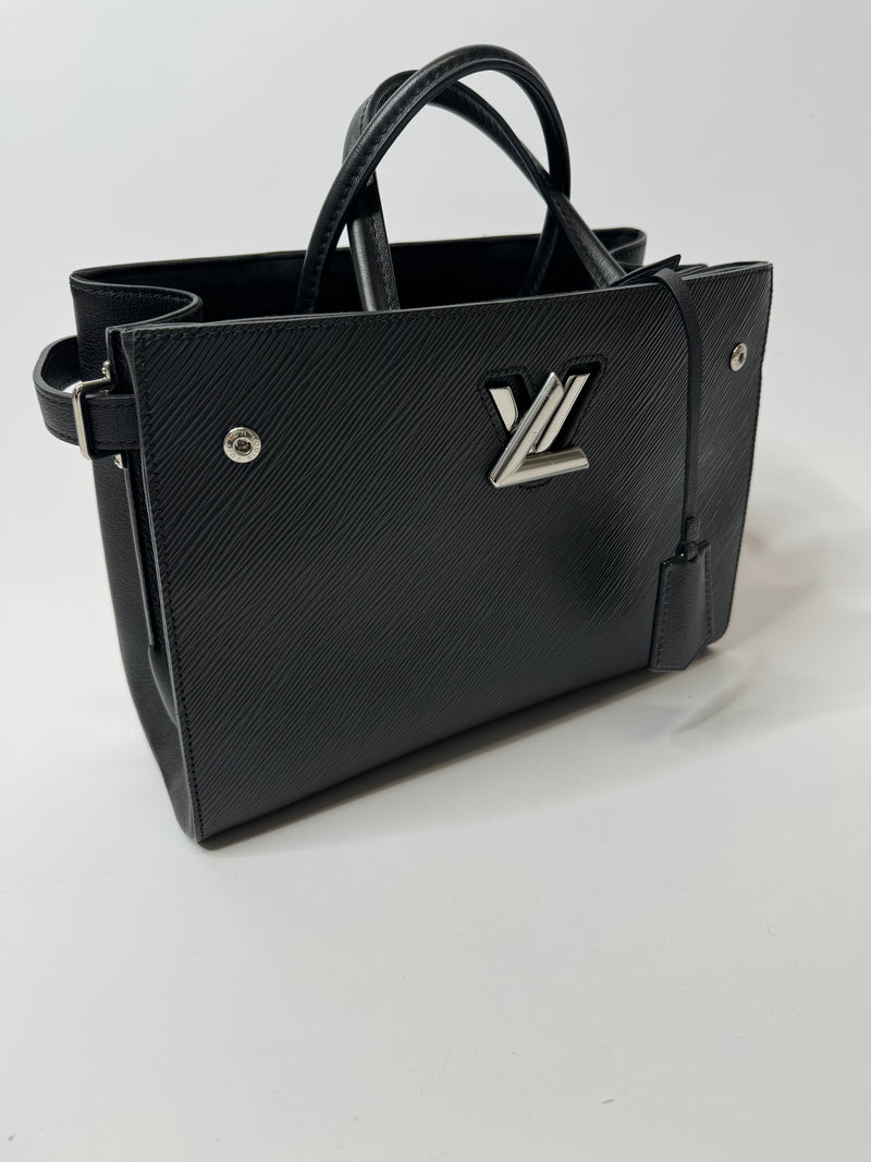 Louis Vuitton Black Epi Leather Twist Tote Bag