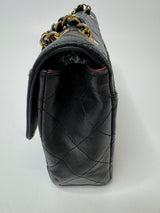 Chanel Vintage Black Lambskin Single Flap Bag