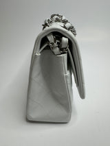Chanel White Caviar Leather Jumbo Classic Double Flap