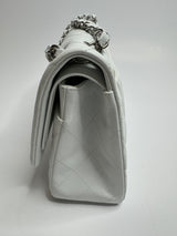 Chanel White Caviar Leather Jumbo Classic Double Flap