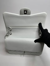 Chanel White Caviar Leather Jumbo Classic Double Flap
