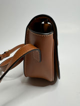 Celine Folco Cuir Triomphe Tan Leather Crossbody Bag