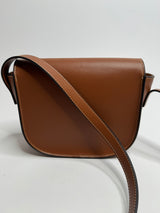 Celine Folco Cuir Triomphe Tan Leather Crossbody Bag
