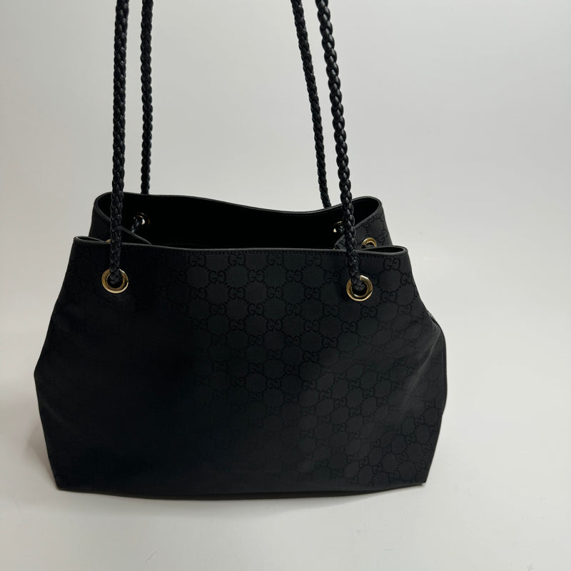 Gucci Black Canvas Shoulder Bag