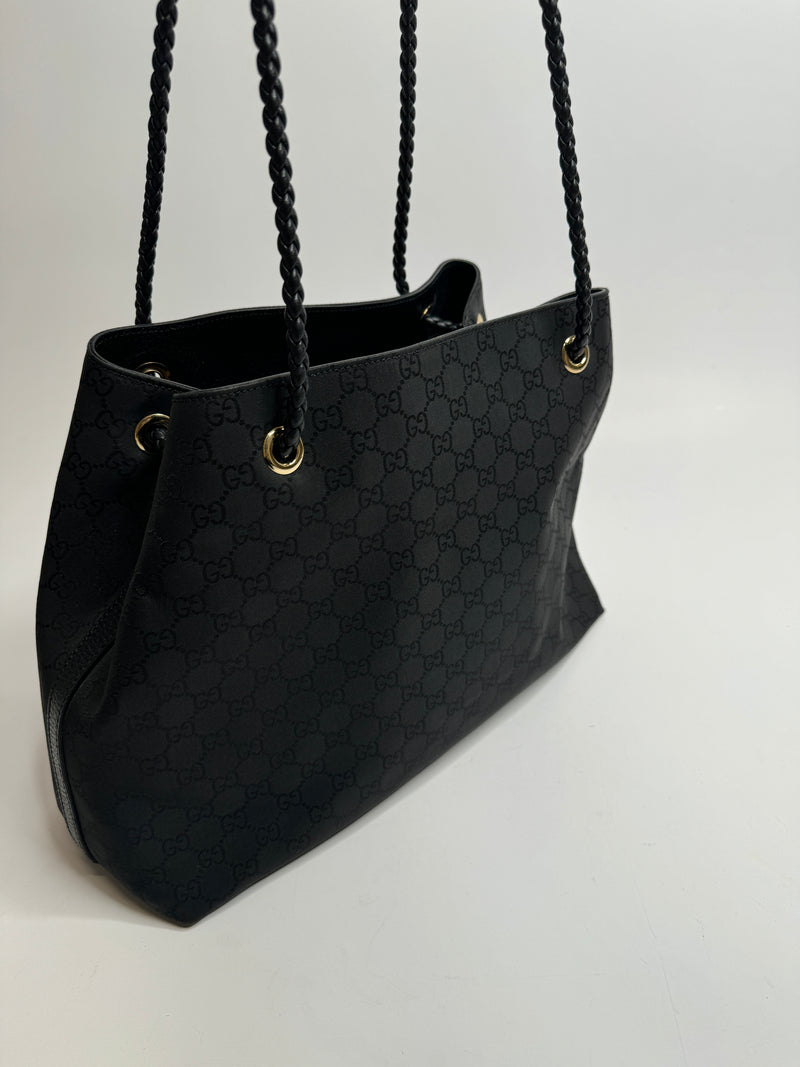 Gucci Black Canvas Shoulder Bag