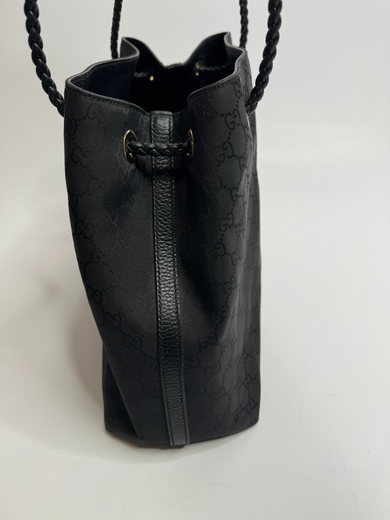 Gucci Black Canvas Shoulder Bag