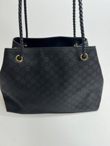 Gucci Black Canvas Shoulder Bag
