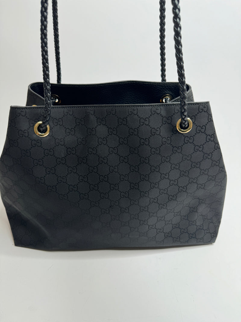 Gucci Black Canvas Shoulder Bag
