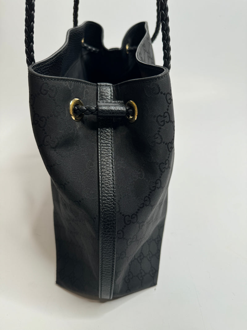 Gucci Black Canvas Shoulder Bag