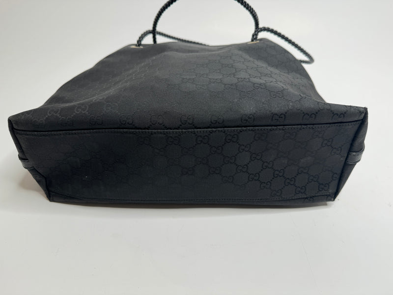 Gucci Black Canvas Shoulder Bag
