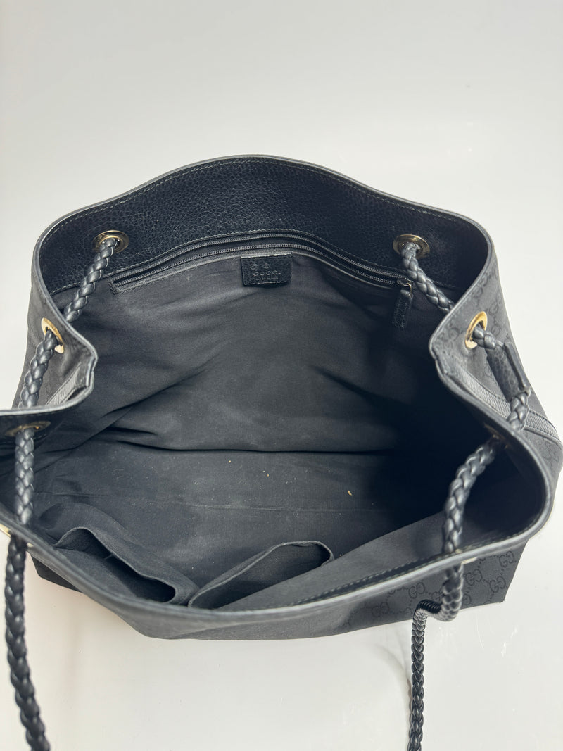 Gucci Black Canvas Shoulder Bag
