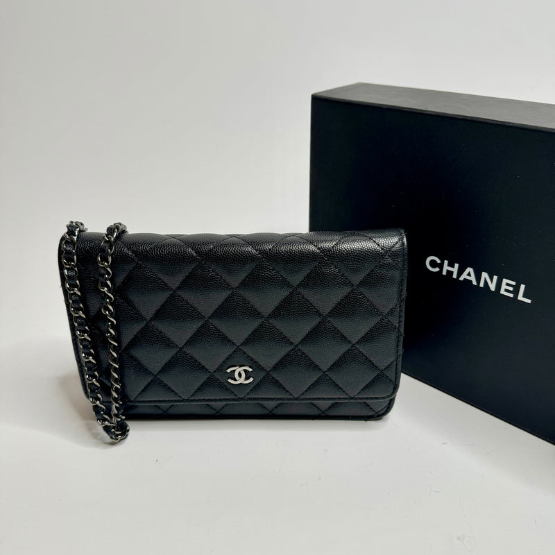Chanel Wallet On Chain In Black Caviar Leather