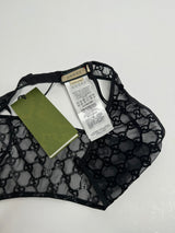 Gucci Tulle Lingerie Black GG Tulle Lingerie Set( Size S / UK 8 )