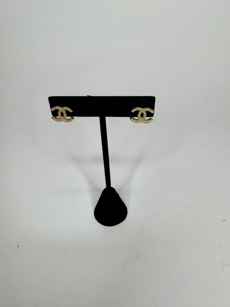 Chanel CC Stud Earrings