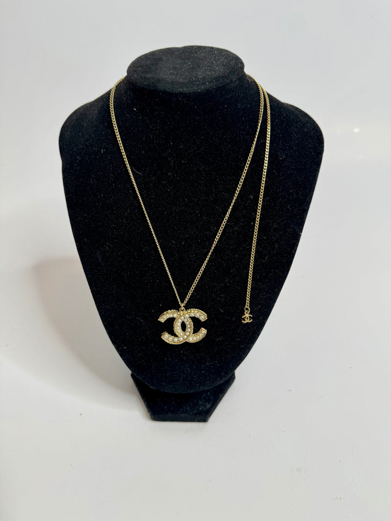 Chanel Pearl CC Pendant Necklace