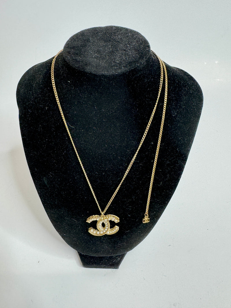 Chanel Pearl CC Pendant Necklace