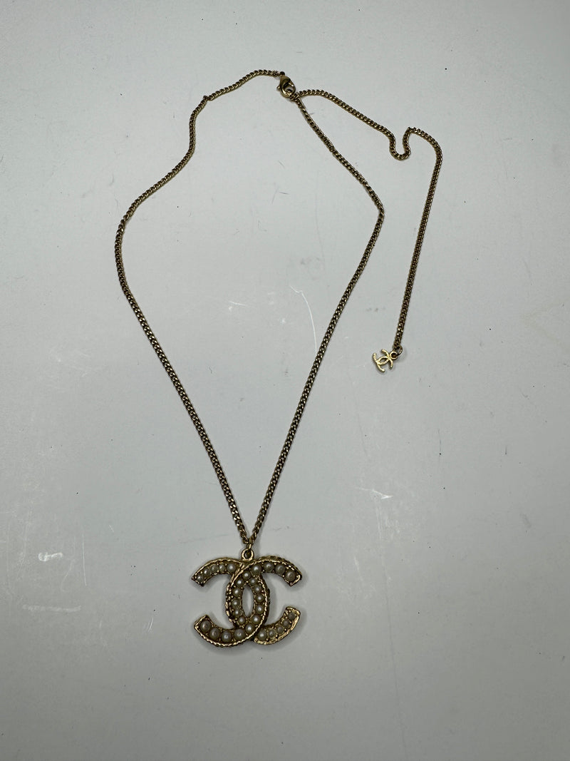 Chanel Pearl CC Pendant Necklace