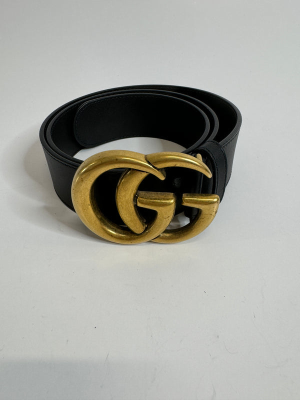 Gucci GG Marmont Black Belt (Size 80.32)