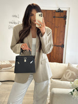 Hermès Kelly 25 In Noir Sellier Epsom With Palladium Hardware