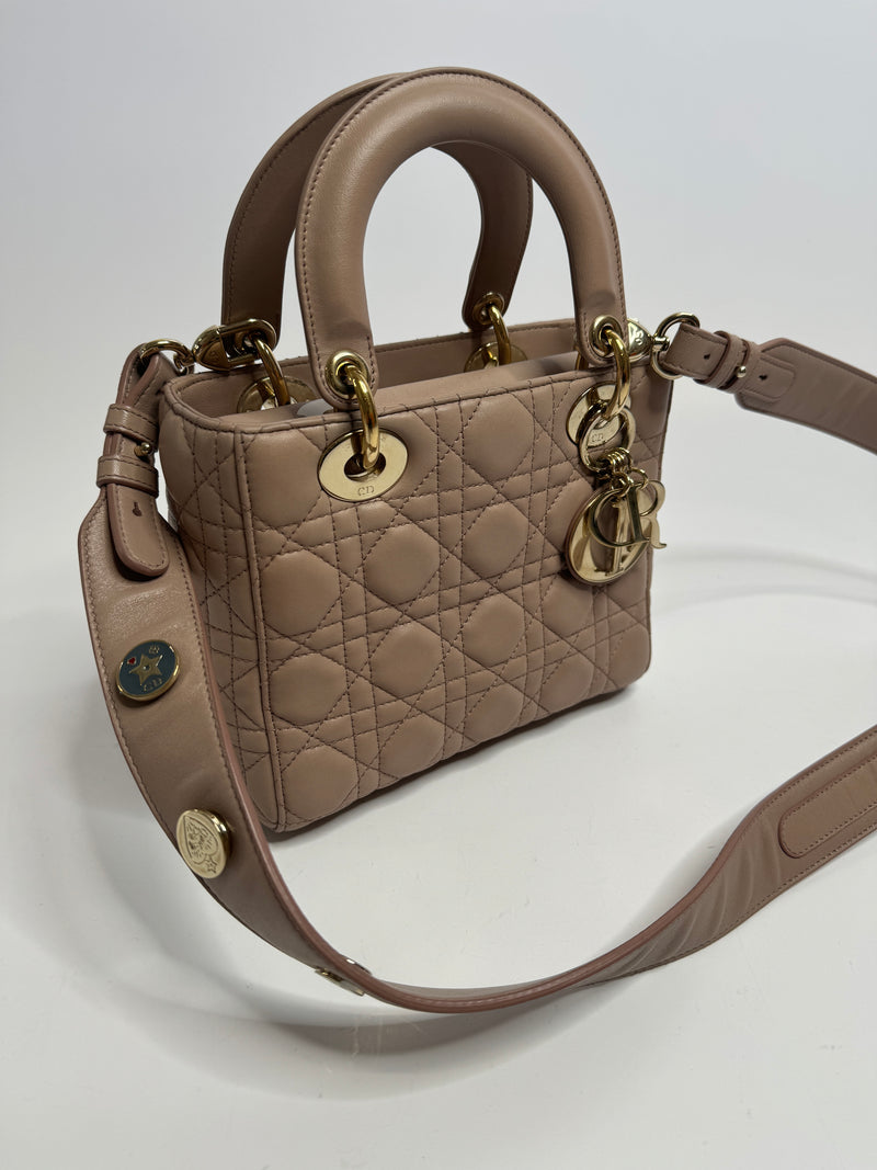 Christian Dior Small Lady Dior My ABCDIOR  In Blush Cannage