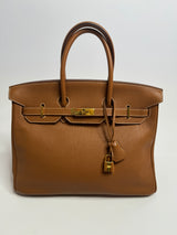 Hermès Birkin 35 In Gold Togo With Gold Hardware