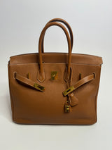 Hermès Birkin 35 In Gold Togo With Gold Hardware