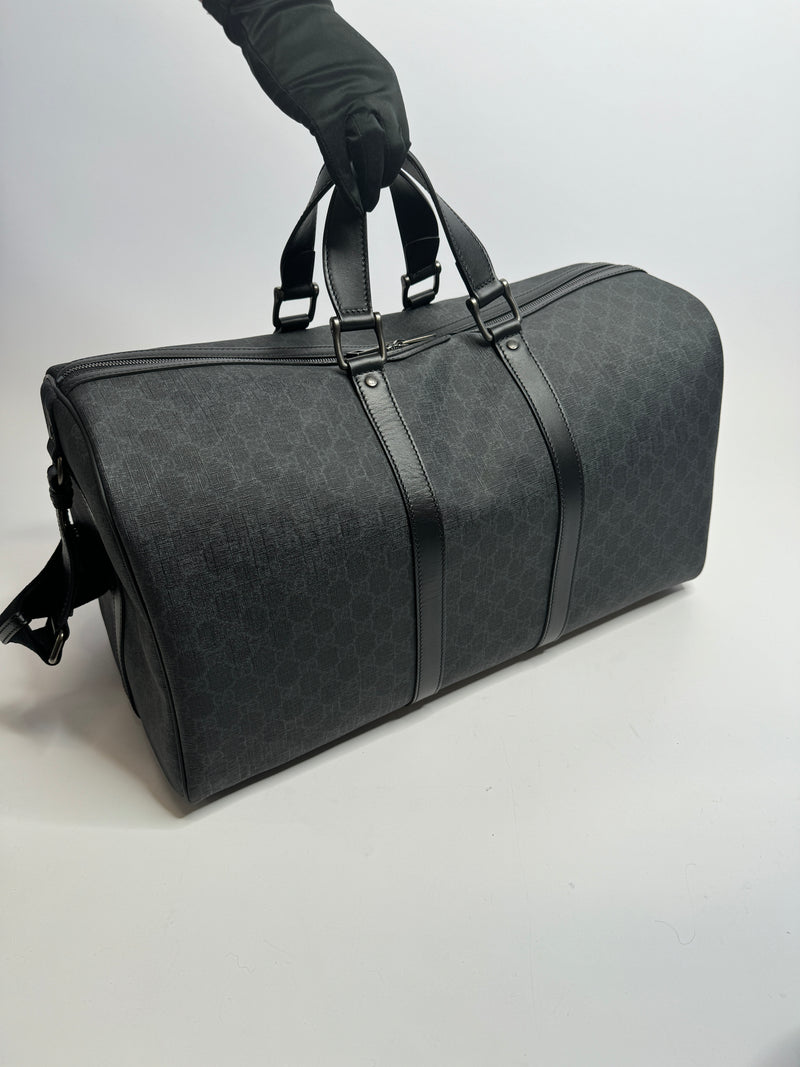 Gucci Black Supreme Duffle Bag