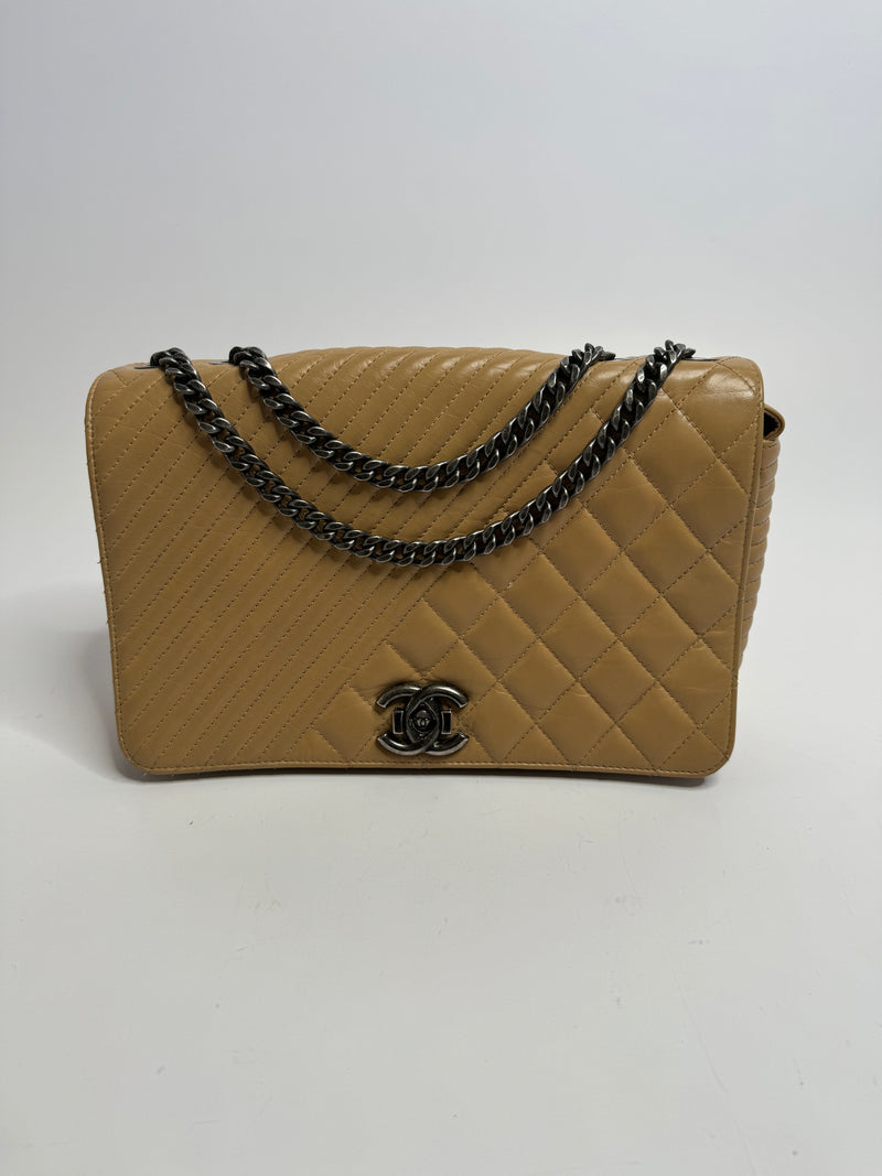 Chanel Beige Flap Bag