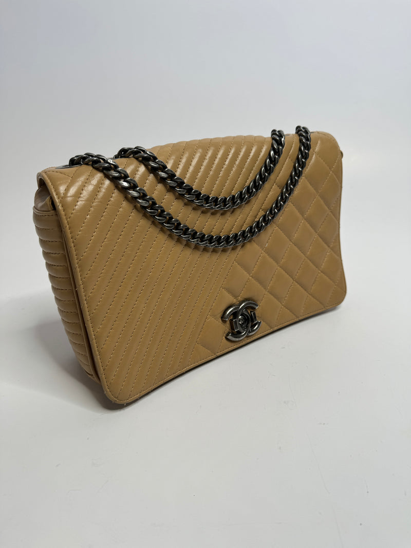 Chanel Beige Flap Bag