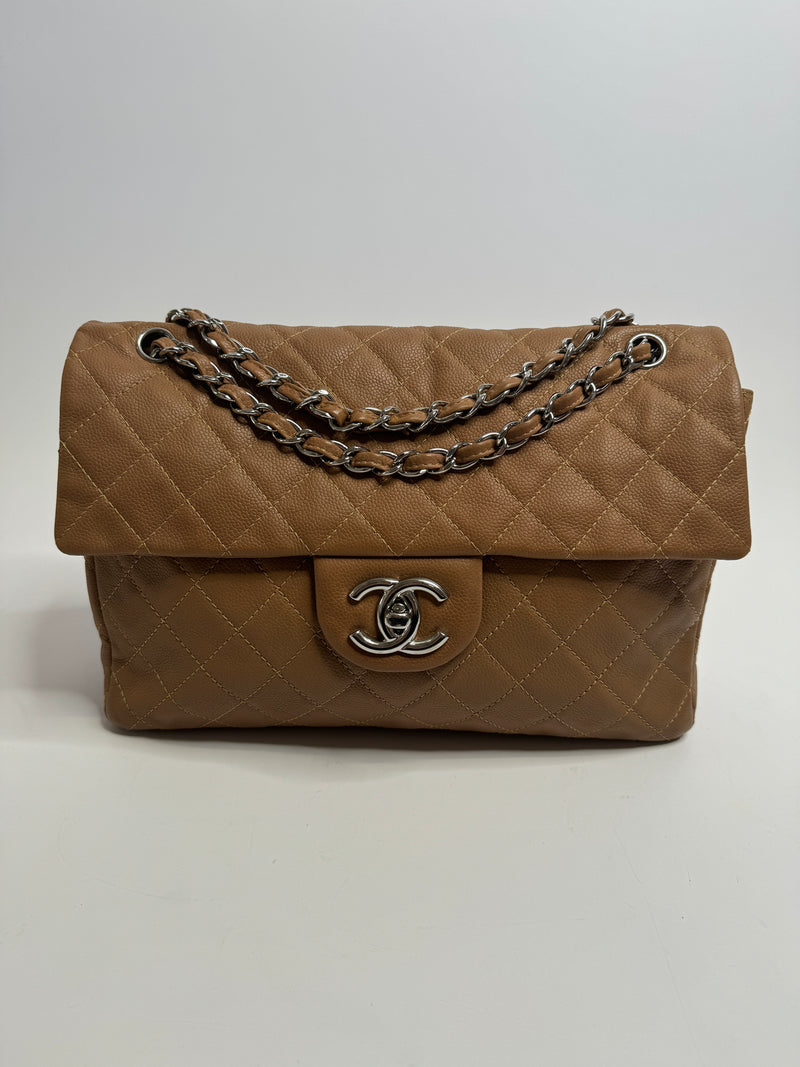 Chanel Caramel Maxi Single Flap Bag