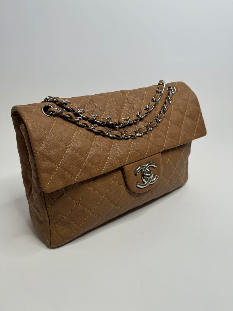 Chanel Caramel Maxi Single Flap Bag