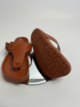 Loewe Ease embellished leather flip flops (Size 38/UK 5)