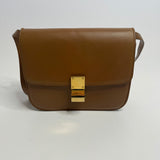 Celine Classic Box Bag In Smooth Tan Leather