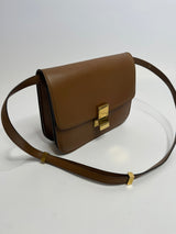 Celine Classic Box Bag In Smooth Tan Leather
