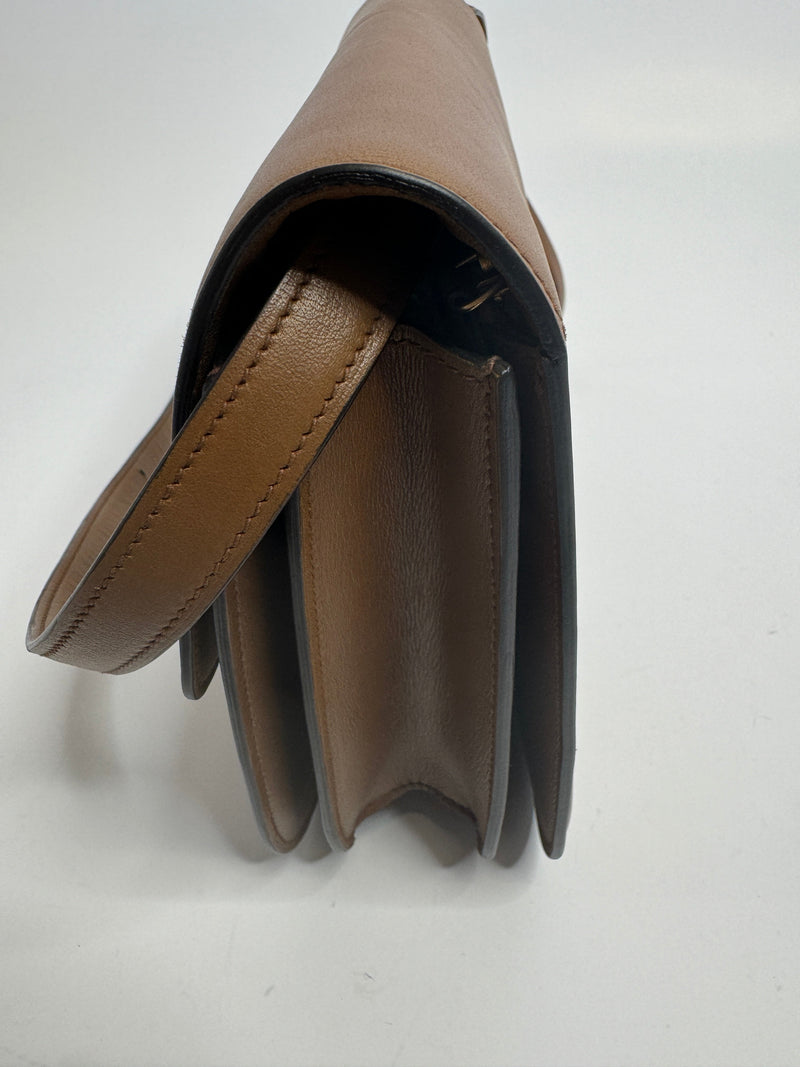 Celine Classic Box Bag In Smooth Tan Leather