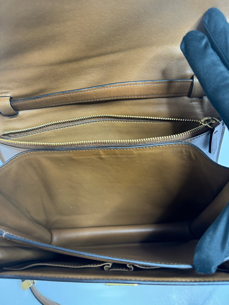 Celine Classic Box Bag In Smooth Tan Leather