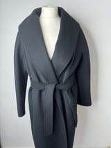 Max Mara Black Belted Cardigan (Size 42 / UK 12)