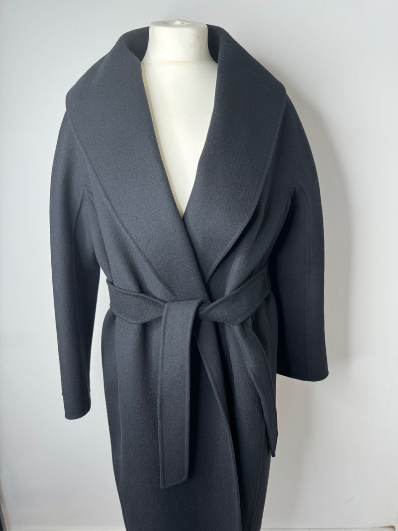 Max Mara Black Belted Cardigan (Size 42 / UK 12)