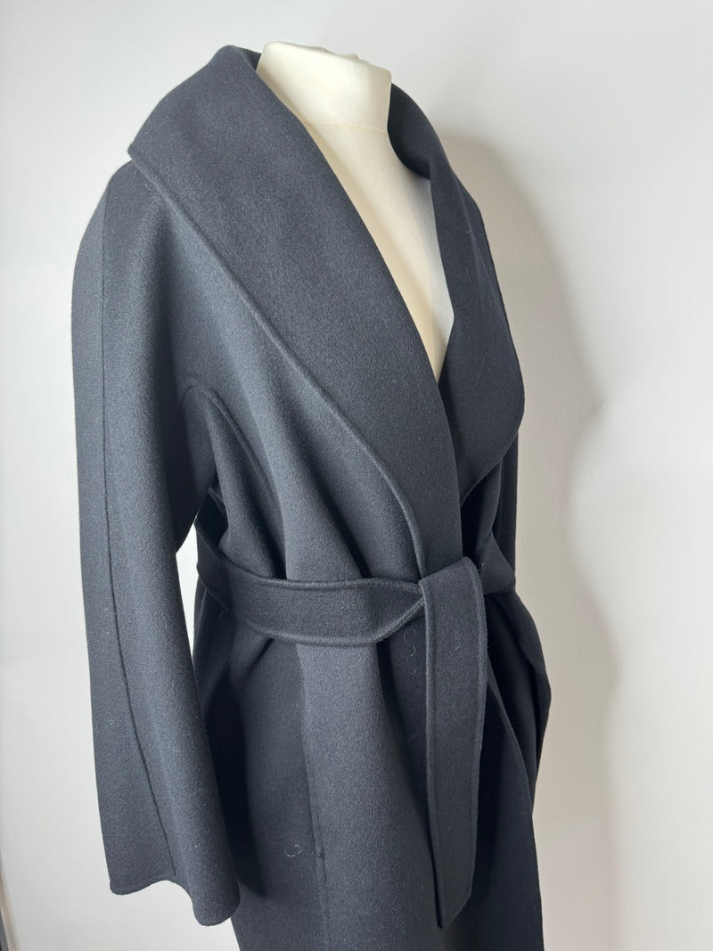 Max Mara Black Belted Cardigan (Size 42 / UK 12)