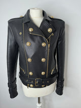 Balmain Leather Jacket (Size 40/UK 10)