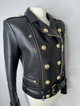 Balmain Leather Jacket (Size 40/UK 10)