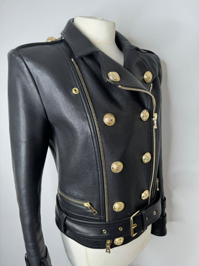 Balmain Leather Jacket (Size 40/UK 10)