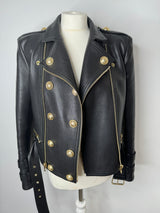 Balmain Leather Jacket (Size 40/UK 10)