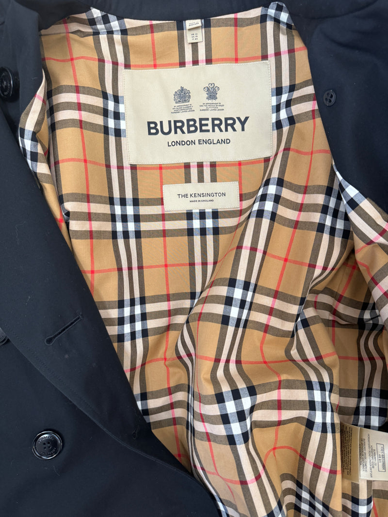 Burberry Black  Kensington Heritage Trench Coat (Size IT44 / UK 12)