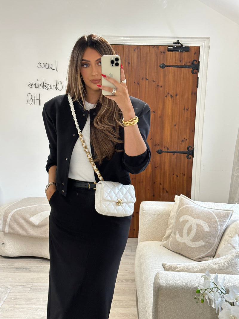 Chanel White Lacquered Flap Bag