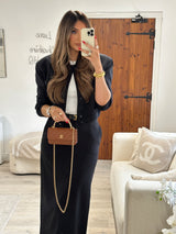 Chanel Wallet On Chain With Top Handle In Brown